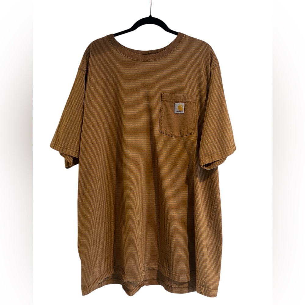 Carhartt Men's Brown Short Sleeve Tee Shirt- Size 2XL Tall